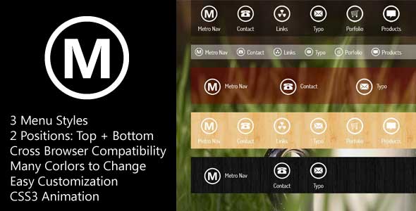 metro navigation css